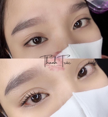 Uốn mi collagen + phủ đen = bao đẹp, bao bền, giá cả học sinh thôi nhé 